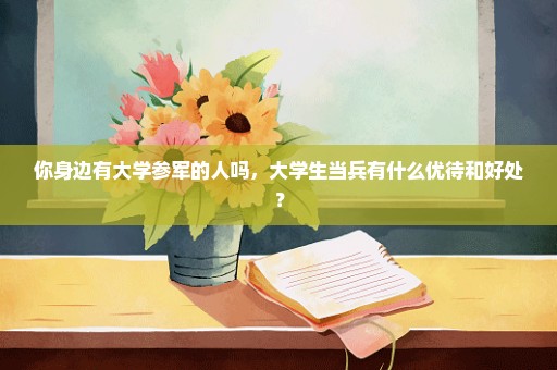 你身边有大学参军的人吗，大学生当兵有什么优待和好处？