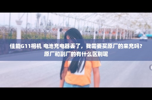 佳能G11相机 电池充电器丢了，我需要买原厂的来充吗？原厂和副厂的有什么区别呢