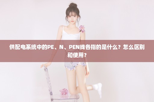 供配电系统中的PE、N、PEN线各指的是什么？怎么区别和使用？