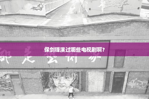 保剑锋演过哪些电视剧啊？