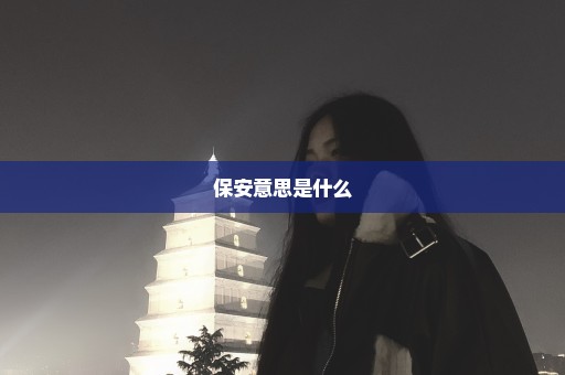 保安意思是什么