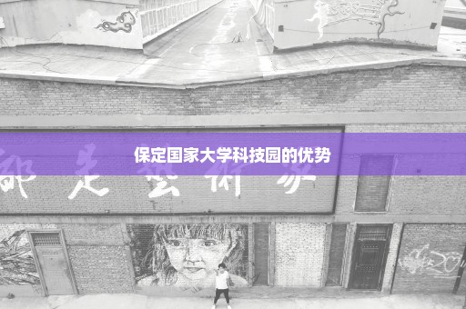 保定国家大学科技园的优势