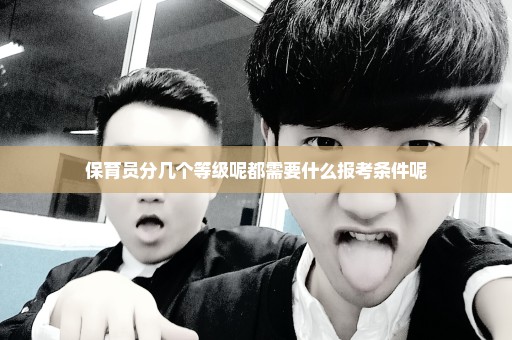 保育员分几个等级呢都需要什么报考条件呢
