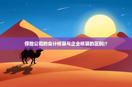 保险公司的会计核算与企业核算的区别|？