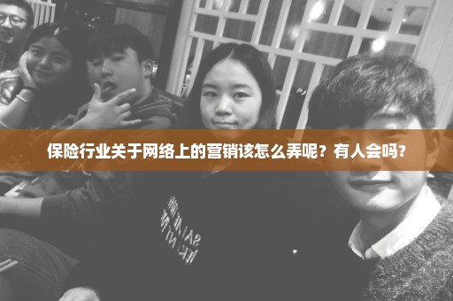保险行业关于网络上的营销该怎么弄呢？有人会吗？