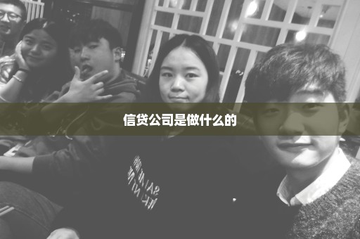信贷公司是做什么的