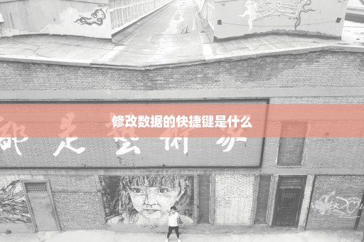 修改数据的快捷键是什么