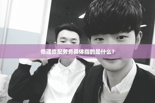 修理修配劳务具体指的是什么？