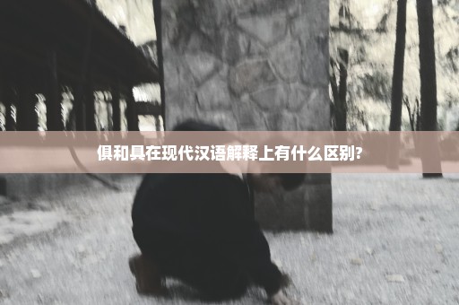 俱和具在现代汉语解释上有什么区别?
