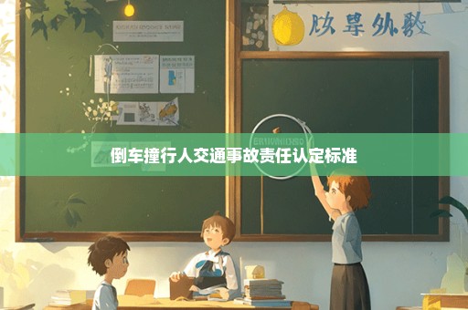 倒车撞行人交通事故责任认定标准