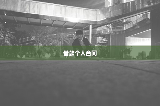 借款个人合同