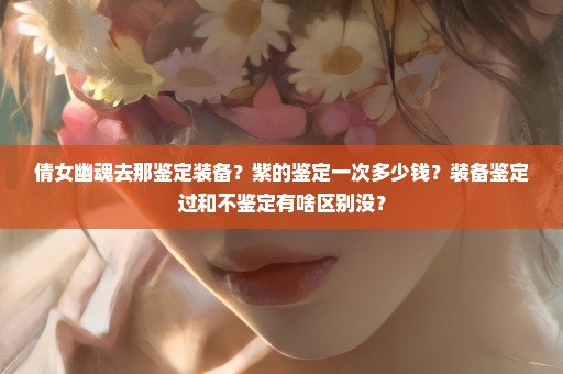 倩女幽魂去那鉴定装备？紫的鉴定一次多少钱？装备鉴定过和不鉴定有啥区别没？