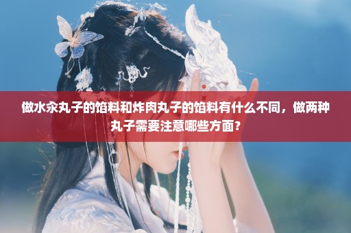 做水汆丸子的馅料和炸肉丸子的馅料有什么不同，做两种丸子需要注意哪些方面？