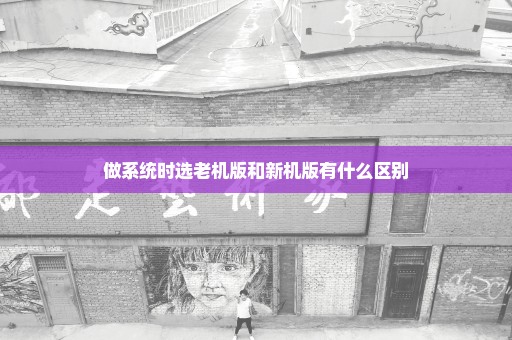 做系统时选老机版和新机版有什么区别
