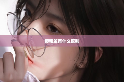 傻和笨有什么区别