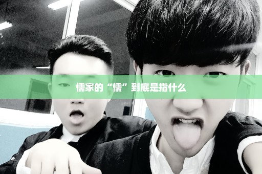 儒家的“儒”到底是指什么