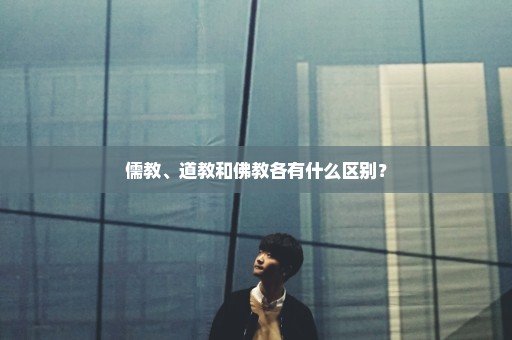 儒教、道教和佛教各有什么区别？