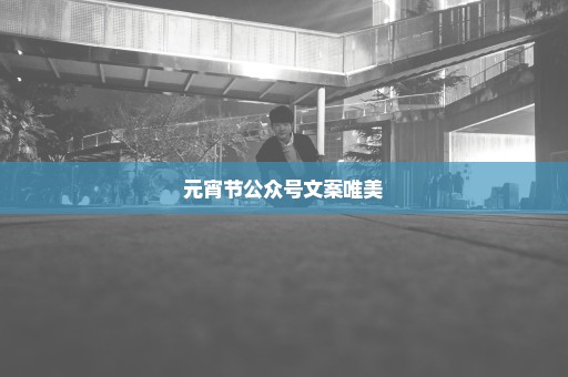 元宵节公众号文案唯美
