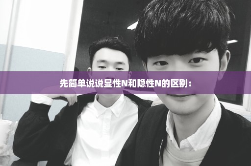 先简单说说显性N和隐性N的区别：