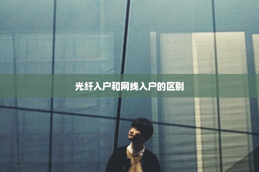光纤入户和网线入户的区别