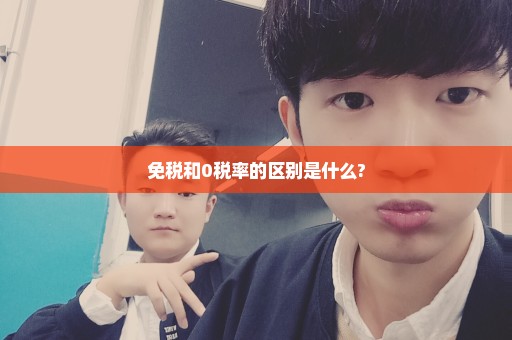免税和0税率的区别是什么?