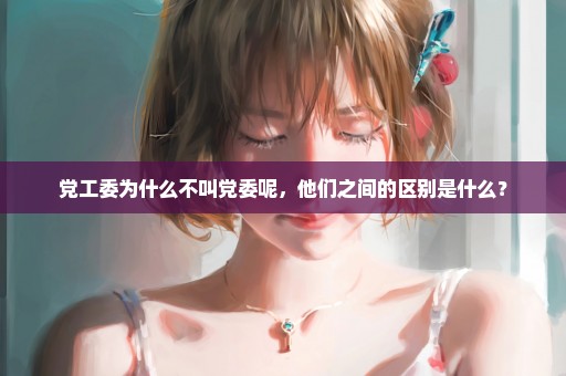 党工委为什么不叫党委呢，他们之间的区别是什么？