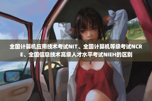 全国计算机应用技术考试NIT、全国计算机等级考试NCRE、全国信息技术高级人才水平考试NIEH的区别