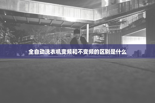 全自动洗衣机变频和不变频的区别是什么