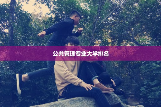 公共管理专业大学排名