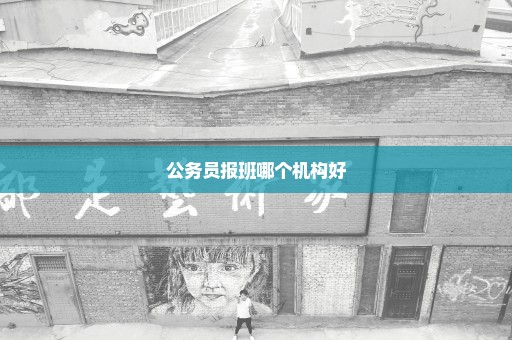 公务员报班哪个机构好
