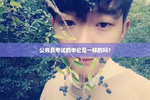 公务员考试的申论是一样的吗？