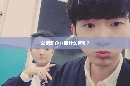 公司和企业有什么区别？