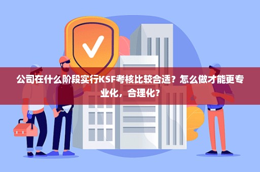 公司在什么阶段实行KSF考核比较合适？怎么做才能更专业化，合理化？