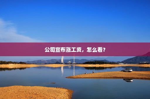 公司宣布涨工资，怎么看？