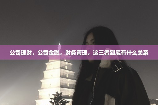 公司理财，公司金融，财务管理，这三者到底有什么关系