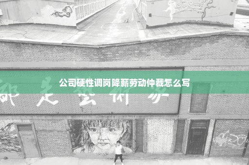公司硬性调岗降薪劳动仲裁怎么写