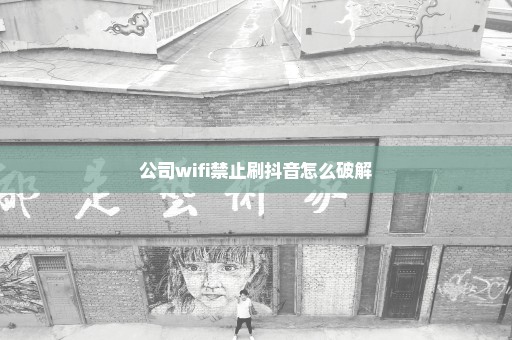 公司wifi禁止刷抖音怎么破解