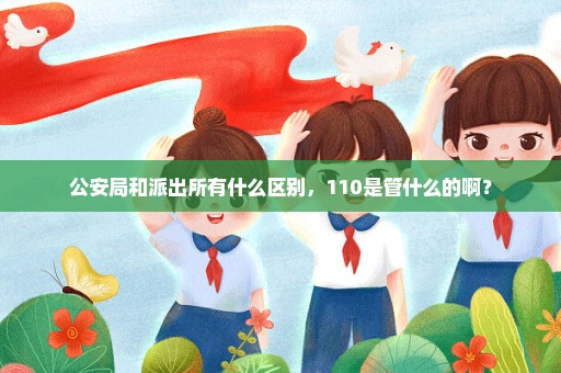 公安局和派出所有什么区别，110是管什么的啊？