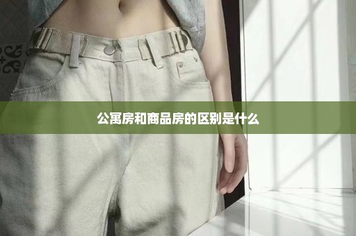公寓房和商品房的区别是什么