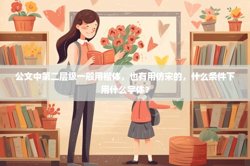 公文中第二层级一般用楷体，也有用仿宋的，什么条件下用什么字体？