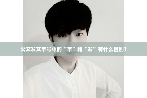 公文发文字号中的“字”和“发”有什么区别？
