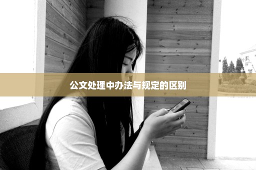 公文处理中办法与规定的区别