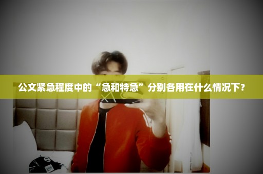 公文紧急程度中的“急和特急”分别各用在什么情况下？