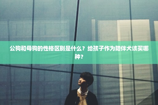 公狗和母狗的性格区别是什么？给孩子作为陪伴犬该买哪种？