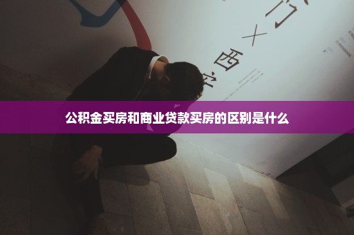 公积金买房和商业贷款买房的区别是什么