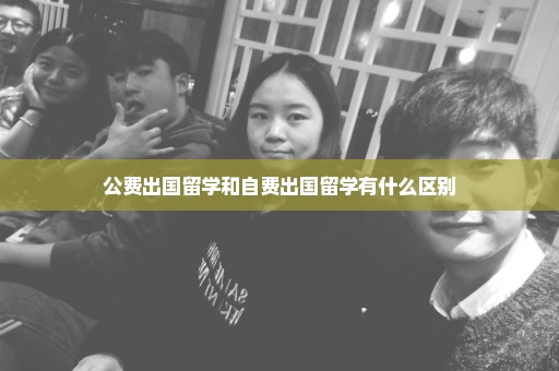 公费出国留学和自费出国留学有什么区别