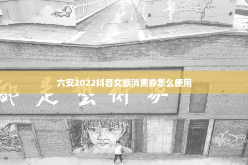 六安2022抖音文旅消费券怎么使用