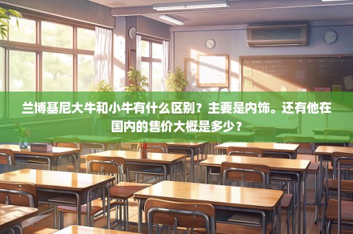 兰博基尼大牛和小牛有什么区别？主要是内饰。还有他在国内的售价大概是多少？