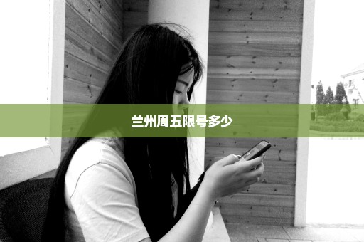兰州周五限号多少