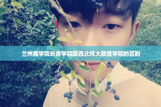 兰州商学院长青学院跟西北师大敦煌学院的区别